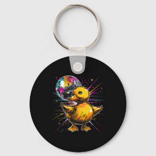 Chaveiro Bola de música Disco Dançando Disco com Pato de Bo