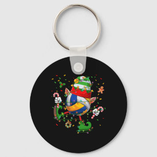 Chaveiro Bola de Voleibol Dançante Elf Hat Scute Ss Cute Ss