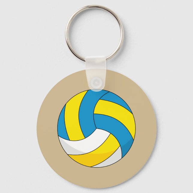 Chaveiro Bola de Voleibol de Cartoon (Frente)