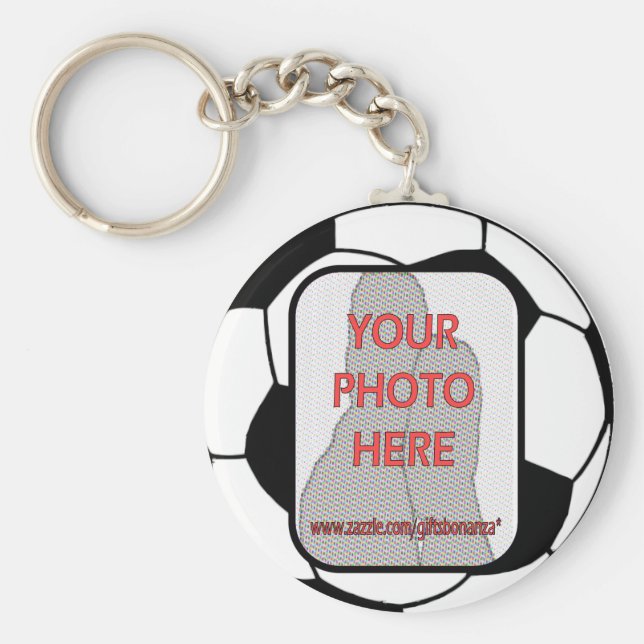 Chaveiro Bola Personalizável de Futebol Fotográfico (Frente)