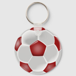 Chaveiro Bola vermelha e branca