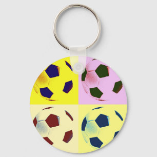 Chaveiro Bolas de futebol de pop Art