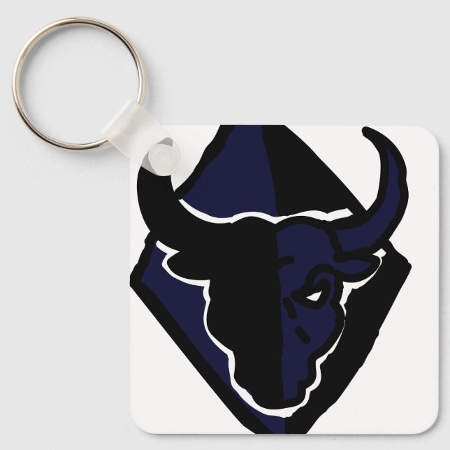 Chaveiro Bold Bull Symbol Keychain – Simple, Stylish  (Frente)