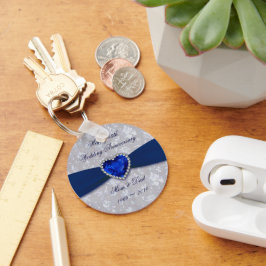 Chaveiro Bold Damask 45th Casamento Aniversário Chave