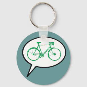 Chaveiro bolha biking do discurso dos desenhos animados