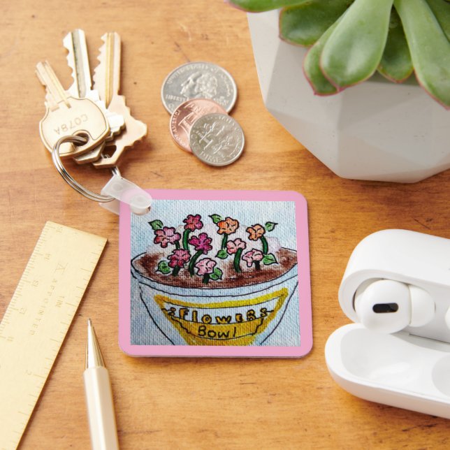 Chaveiro Boliche de Rosas claro de flores (Mesa)