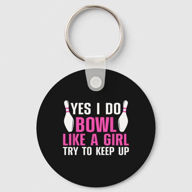 Chaveiro Boliches Bonitas Para Mulheres Meninas Bowler Me P (Frente)
