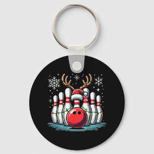 Chaveiro Boliches de Natal Reindeer Xmas Bowler Men Win