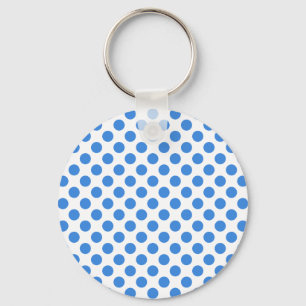 Chaveiro Bolinhas azuis com fundo customizável