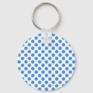 Chaveiro Bolinhas azuis com fundo personalizável