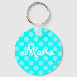 Chaveiro Bolinhas claras personalizadas do Aqua