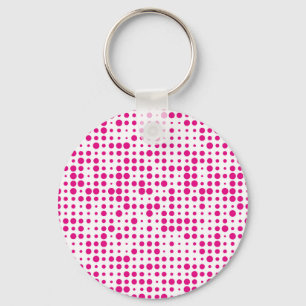 Chaveiro Bolinhas cor-de-rosa