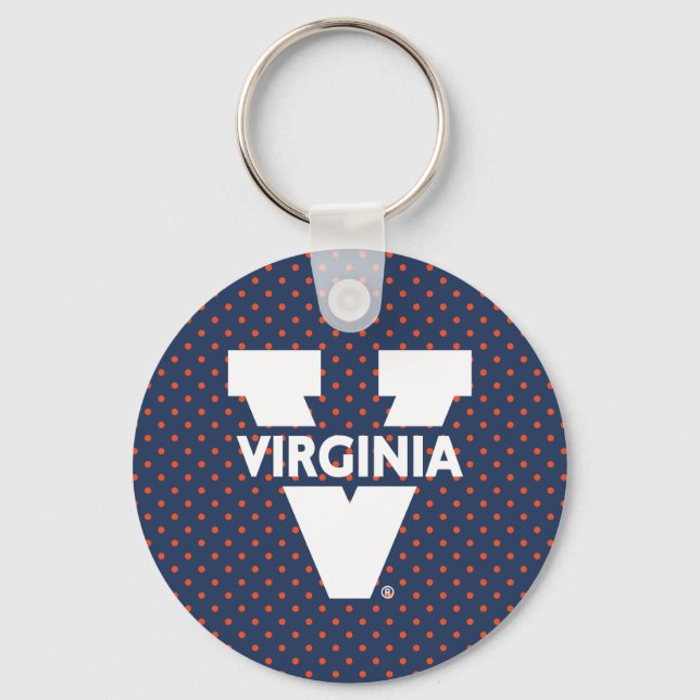 Chaveiro Bolinhas Virginia Cavaliers (Frente)
