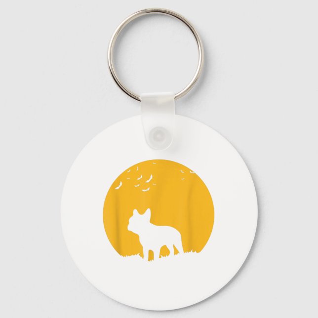 Chaveiro Bolldog Francês Gift Halloween Para O Cachorro (Frente)