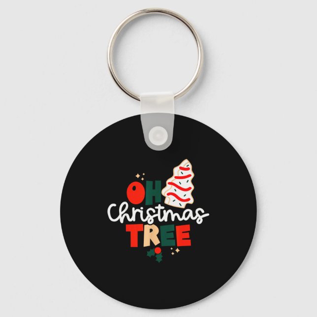 Chaveiro Bolo de Natal Oh Árvore de Natal Debbie Bolo de Na (Frente)