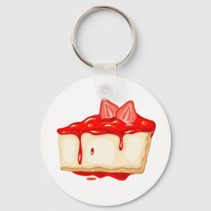 Chaveiro Bolo delicioso do bolo de queijo da morango