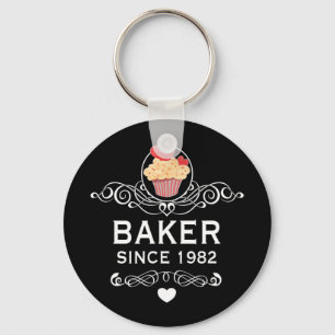Chaveiro Bolo Desde 1982 Cupcake 42º Aniversário Dia das Mã