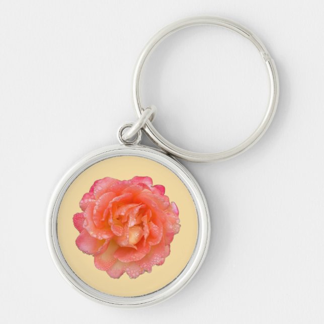 Chaveiro Bolsa Bloom: Pulseira de Rosa Mínima (Frente)