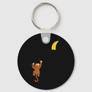 Chaveiro Bolsa de Banana de Macaco Subindo Gráfico Crianças