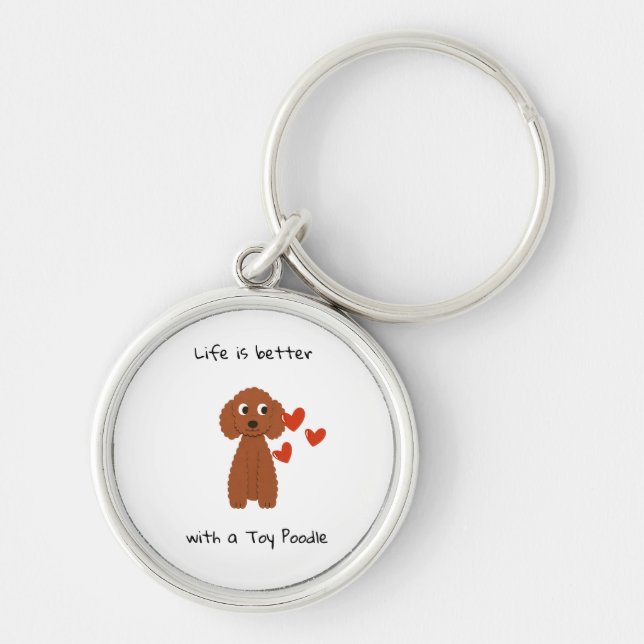 Chaveiro bolsa de poodle toy (Frente)