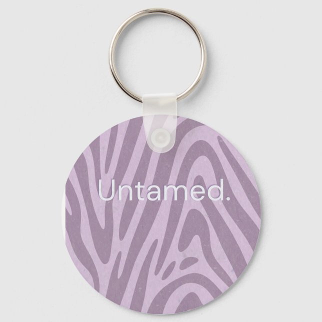 Chaveiro Bolsa estampada com zebra roxa (Frente)