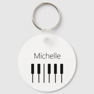 Chaveiro Bolsa tote de teclas de piano personalizadas para 