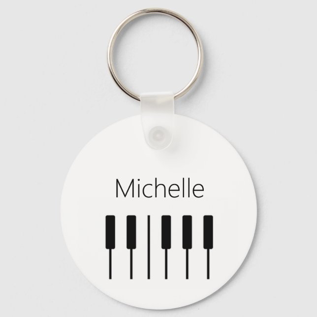 Chaveiro Bolsa tote de teclas de piano personalizadas para  (Frente)