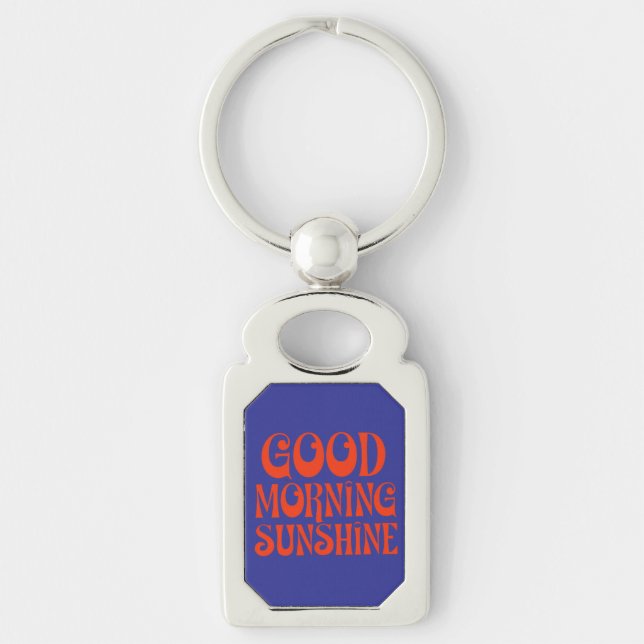 Chaveiro Bom dia Sunshine Retro Decor Impressão (Frente)