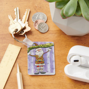 Chaveiro Bom Natal de Cartoon, acredito em Papai Noel