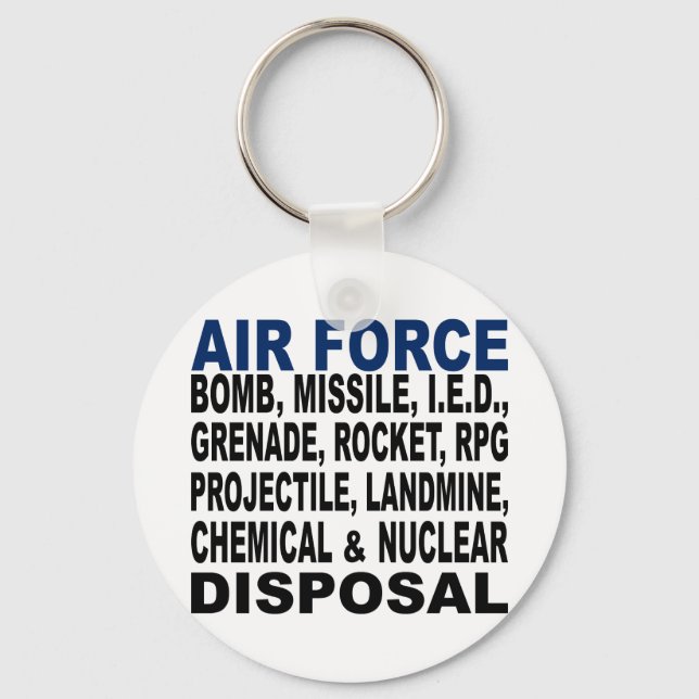 Chaveiro Bomba da Força Aérea, etc. Descarte (Frente)