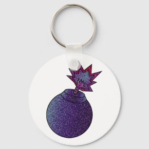 Chaveiro Bomba Glitter Galaxy