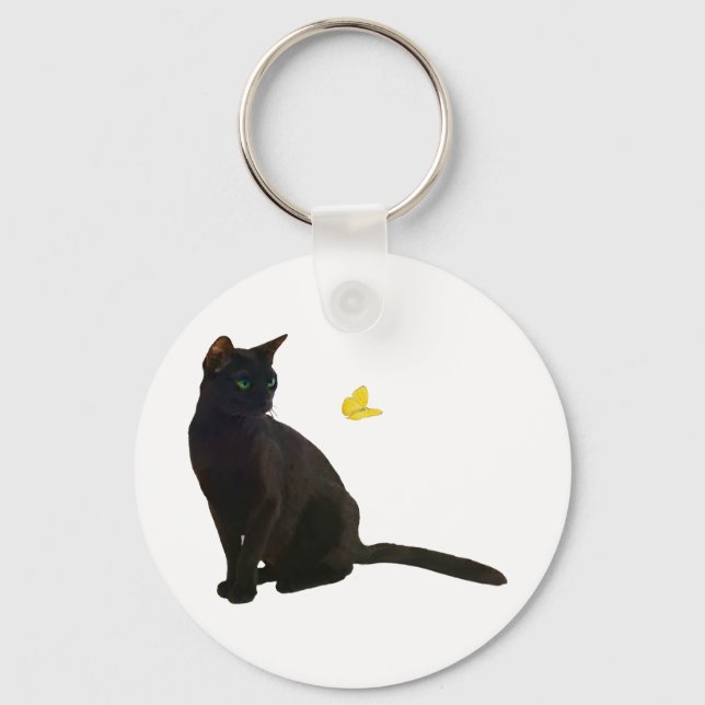 Chaveiro Bombaim Cat & Butterfly (Frente)