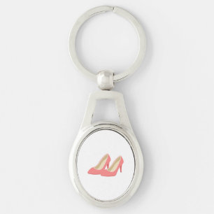 Chaveiro Bombas cor-de-rosa do salto alto dos anos 50