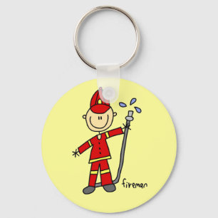 Chaveiro Bombeiro Boneco de Palito