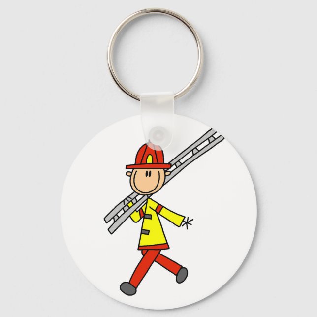 Chaveiro Bombeiro em forma de palito com escada (Frente)