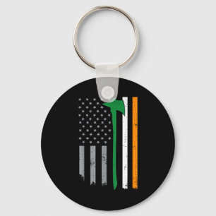 Chaveiro Bombeiro Irlandês Bandeira Americana Legal Dia de