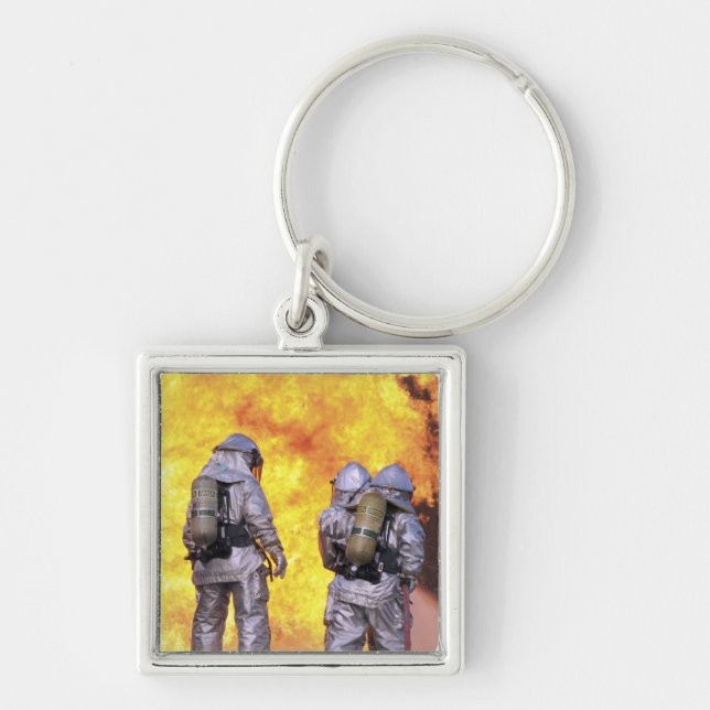 Chaveiro Bombeiros extinguem incêndio aéreo (Frente)