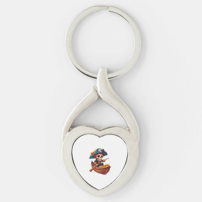 Chaveiro Bone Buccaneer - Crânio Pirata Engraçado (Frente)