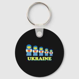 Chaveiro Bonecas Russas de Ucrania com Corações 