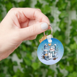 Chaveiro Boneco de Neve Aconchegante de Inverno