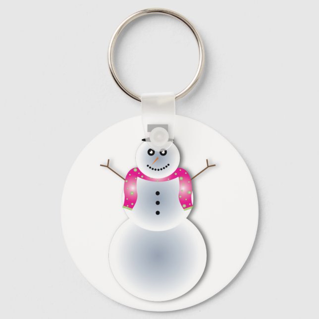 Chaveiro boneco de neve de natal assustador (Frente)