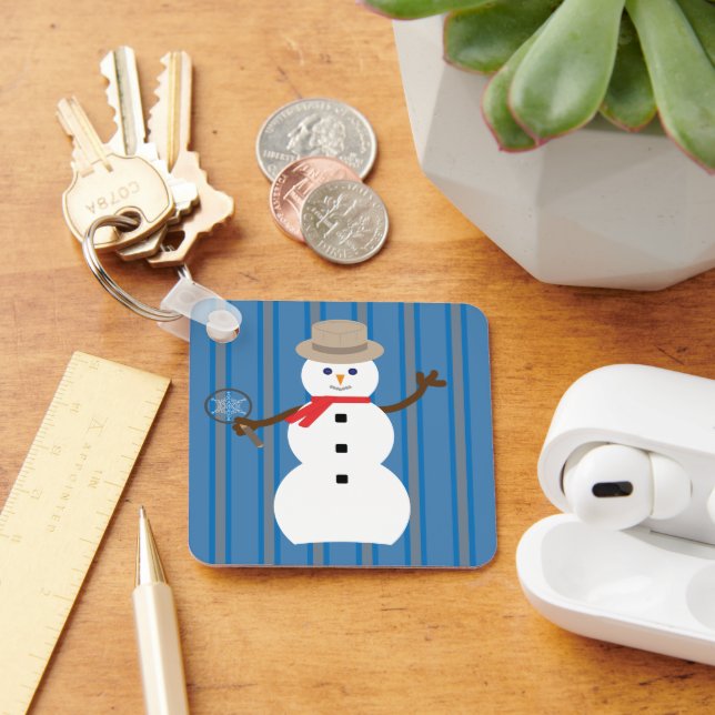 Chaveiro Boneco de Neve Divertido e Chique Detetive (Mesa)