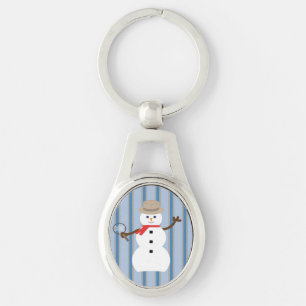 Chaveiro Boneco de Neve Divertido e Elegante Detetive
