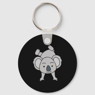 Chaveiro Bonita Bebê Koala Com Um Sorriso Fazendo Uma Mão