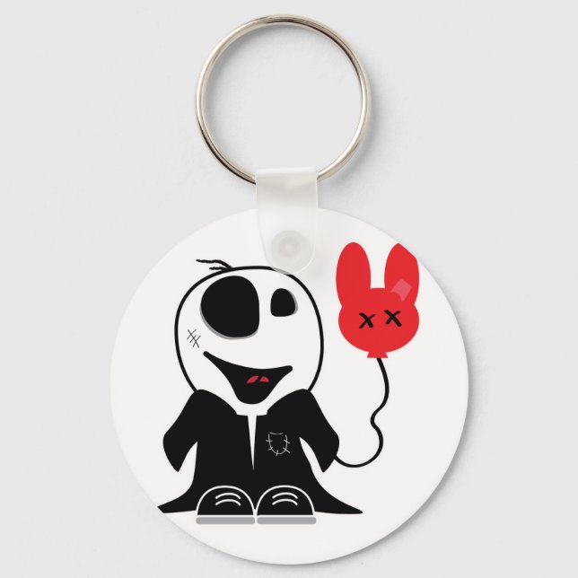 Chaveiro bonitinho zombie cara (Frente)