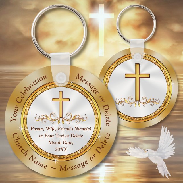 Chaveiro Bonito Barato, Souvenirs da Igreja para o Aniversá (Christian Party Favors. Personalized, Church Anniversary Party Favors. Inexpensive church gifts.)