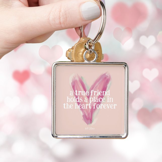 Chaveiro Bonito Bff Galentine Gift (Cute Heart Bff Galentine Gift Keychain
)