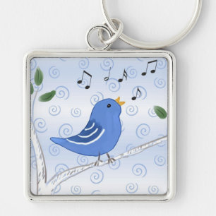 Chaveiro bonito do Bluebird do canto