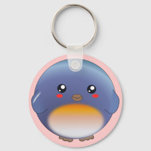 Chaveiro bonito do bluebird do kawaii