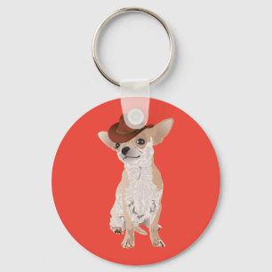 Chaveiro bonito do cão da chihuahua do vaqueiro